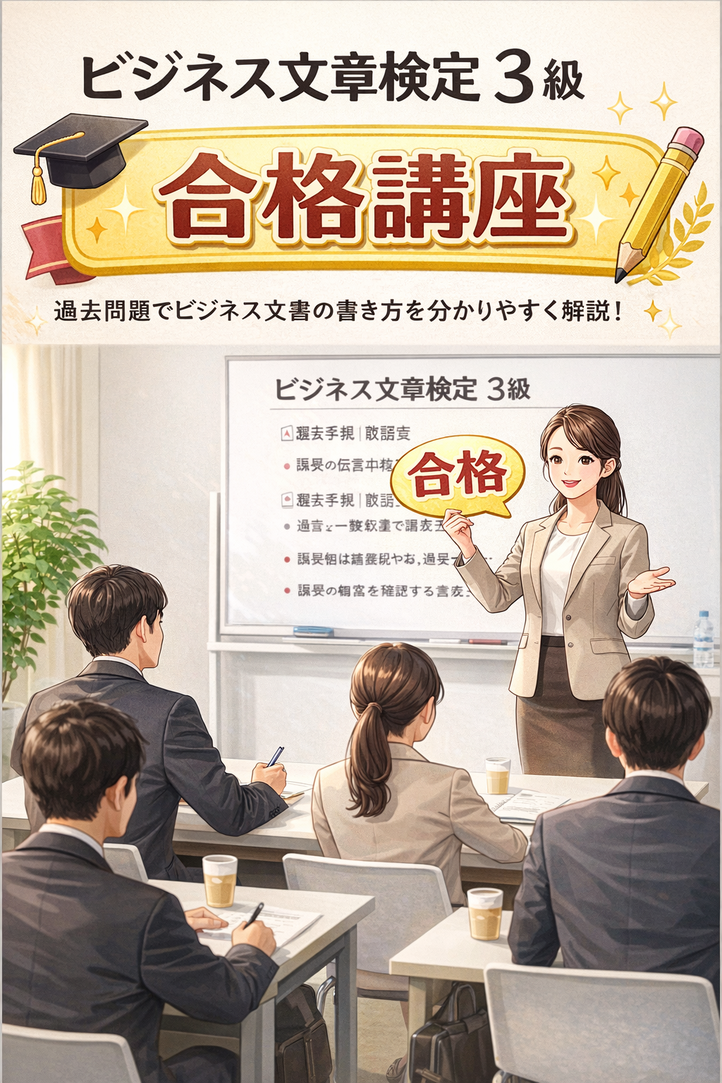 ビジネス文章検定 3級 合格講座｜講座内容